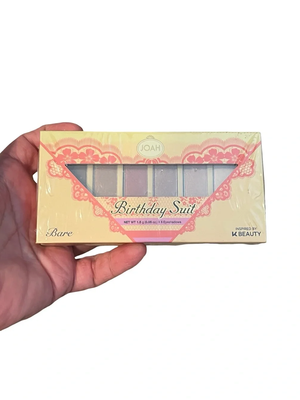 Joah Birthday Suit Eyeshadow Palette - Bare (Pink & Cream) FINAL PRICE DROP